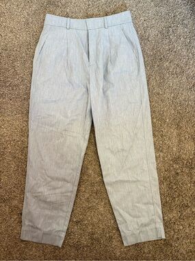 EVERLANE Womens The Way High Draper Tapered Pants Size 4 Gray Tencel